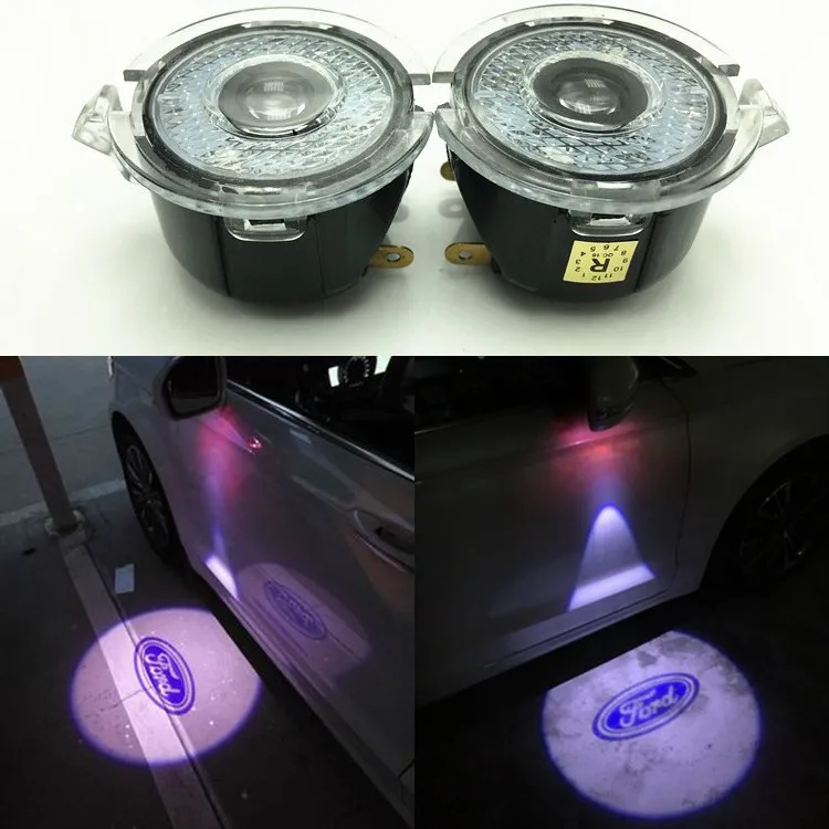 2 pçs/set led espelho lateral porta fantasma sombra projetor logotipo laser luz de cortesia para ford edge mondeo explorer taurus everest 2015-
