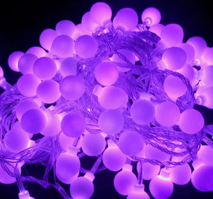 10m 100 Balls LED Globes Fairy LED Lightarbs Multicolor Party Wedding Christmas Garden Decor110V 220V UE Plug8875343