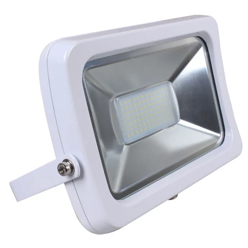 10W 20W 30W 50W LED ضئيلة مضادة للماء ضوء الفيضانات أبيض / أسود قذيفة smd والقطر البوليفي الصمام رقاقة في الهواء الطلق الجدار الكاشف