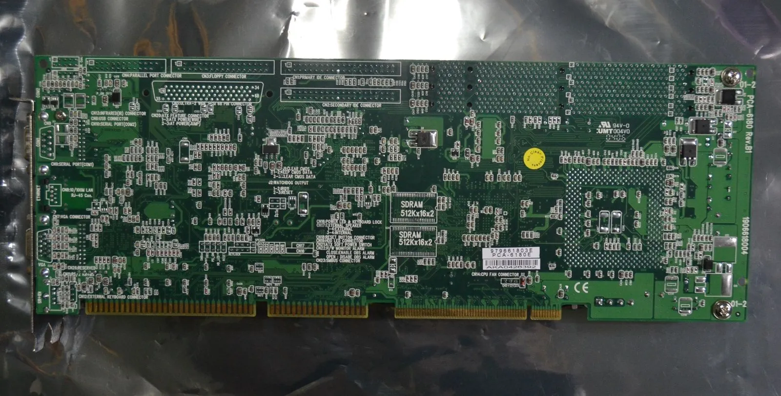 original Industrial Motherboard Advantech PCA-6180E SBC Single Board Computer 100% tested working,used, in good condition