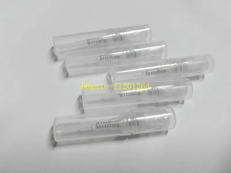 / 페덱스 DHL 빠른 배송 빈 2ml 3ml 미니 플라스틱 스프레이 향수 병, 작은 홍보 샘플 향수 atomizer