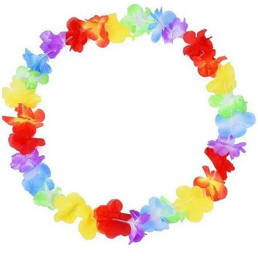 Garland Halsband Hawaiian Leis Färgglada Fancy Dress Party Hawaii Beach Fun Party Supplies