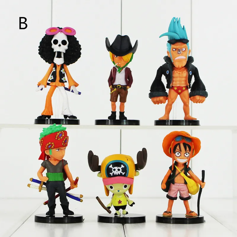 2 стили аниме One Piece PVC Action Figure Collectable Model Toys for Kids Gift Retail2683498