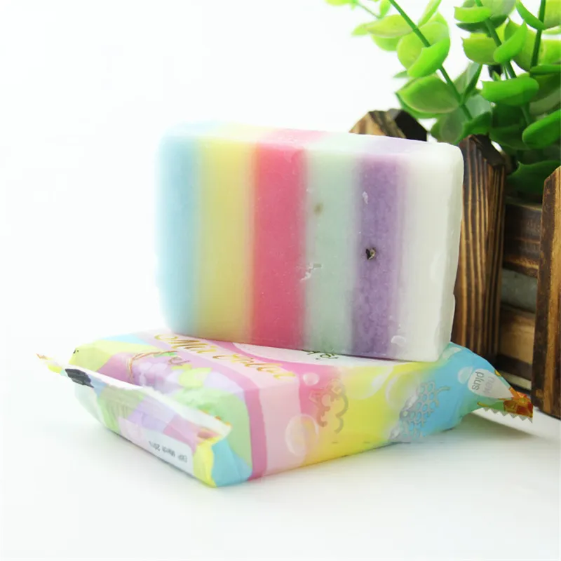 Fern white plus soap Mix color Rainbow soap with smell fruit soap 