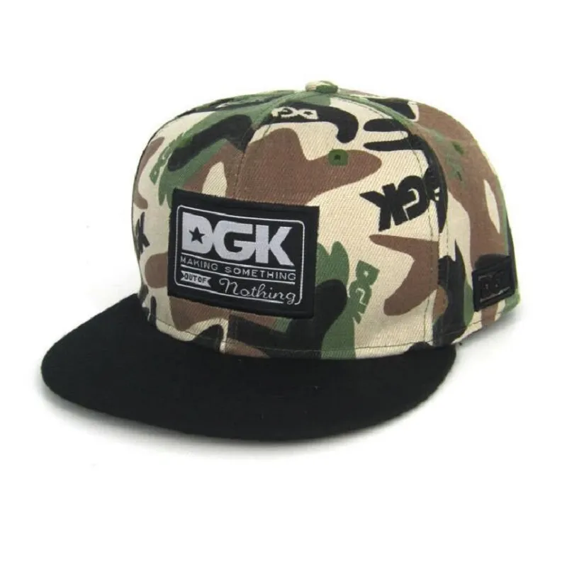 Partihandel Märke Snapback Caps Baseball Cap DGK Hat Gorras Planas Flat Hip Hop Gorra för män Kvinnor Casquette Gratis frakt