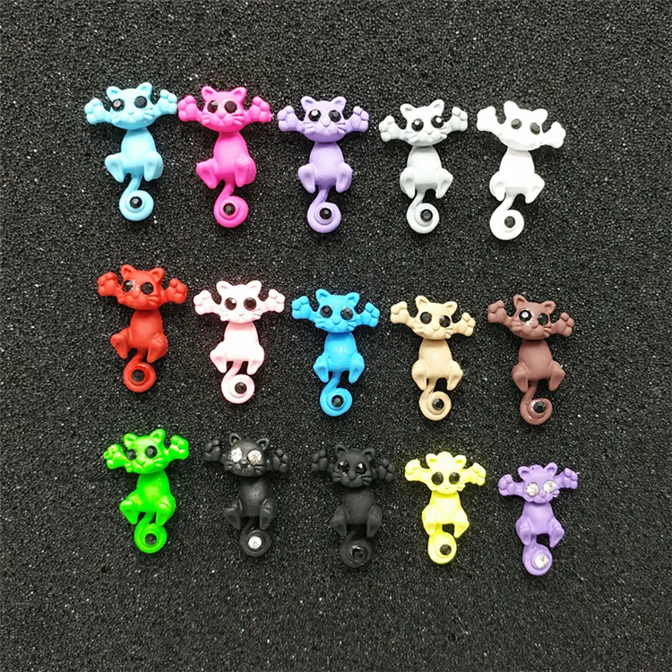 Chegadas Brincos de gato de mulheres punção brincos de piercings de píol de brutos de cristal moda de moda de moda fofos ca120