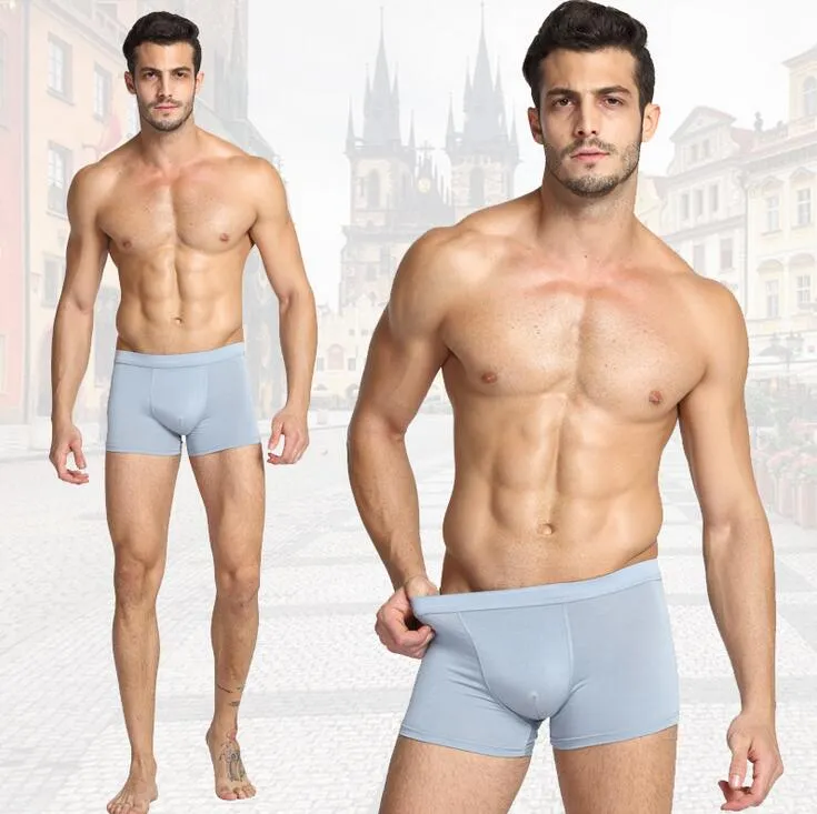 Good A++ Men's Underpants underwears flat angle bamboo fiber cotton four corners underwear MU046 for men Underpant