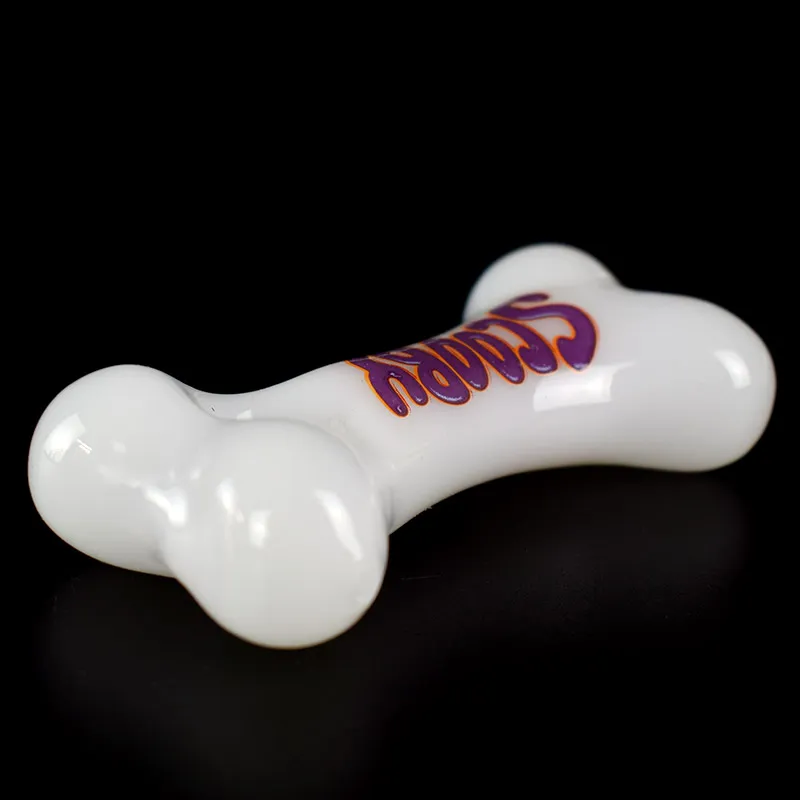 Special Design Dog Bone Pattern 4 Inches Length Glass Oil Burner Pipes Glass Smoking Pipes Smoking Accessories
