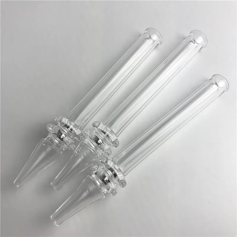 5 Inch Quartz Nectar Collectors Rig Stick Hookah Straw Tube Nail Filter Tips Taster Mini Hand Pipes for Glass Smoking Water Accessories