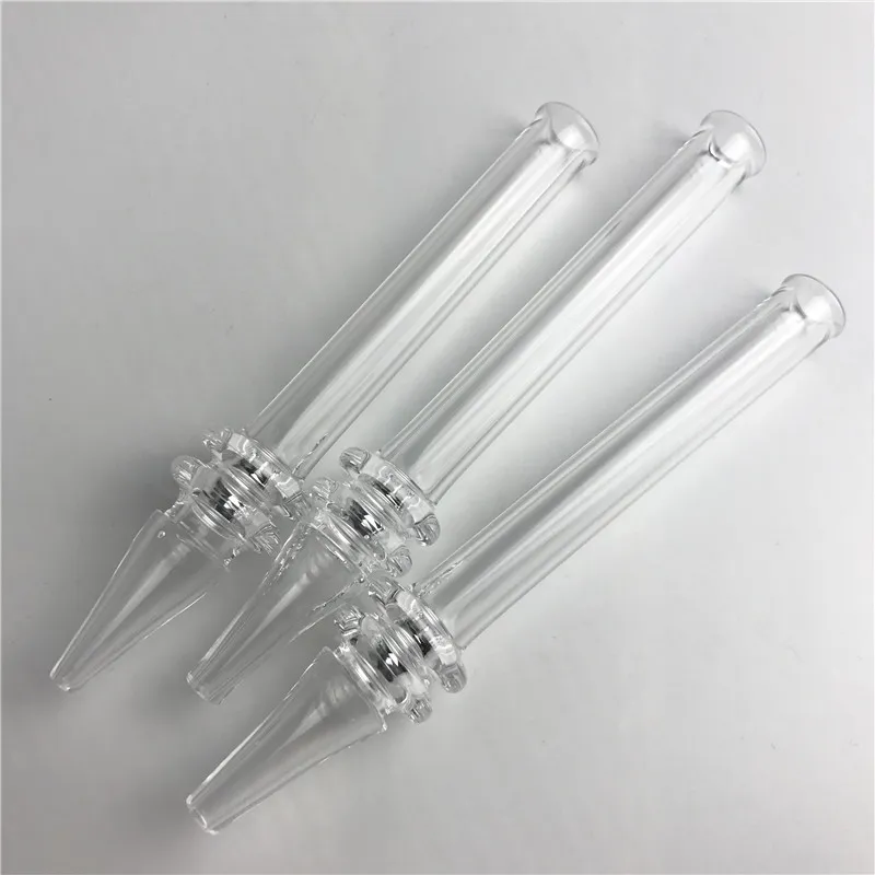 Collectores de néctar de cuarzo de 5 pulgadas Rig Stick Hookah Tubo de paja Filtro de clavos Puntos de manejo de la mano para accesorios de agua para fumar vidrio