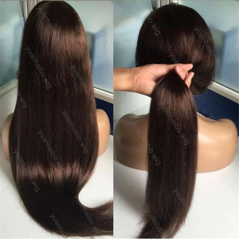 8a Sınıf İnsan Saç Kahverengi Renk 4 Sheitels 4x4Silk Üst Yahudi Peruklar En İyi Avrupa Bakire Saç Keşer Peruk Capless Wigs 6792626