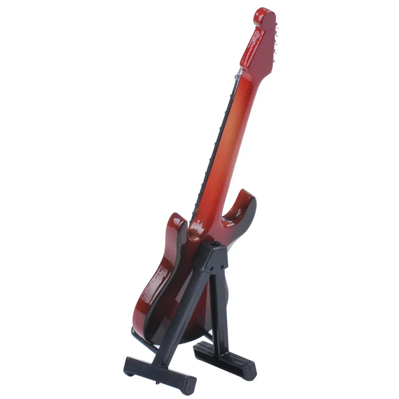 Handgjorda Mini Instrument Electric Guitar Model Decoration Wood Miniature Instrument Guitar Toys2766578