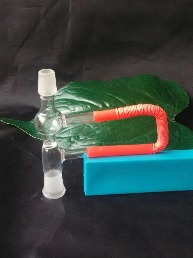 Transparent kalebass med hylsa bongs accessoarer glas rökrör färgglada mini flerfärgade handrör bästa skedglas