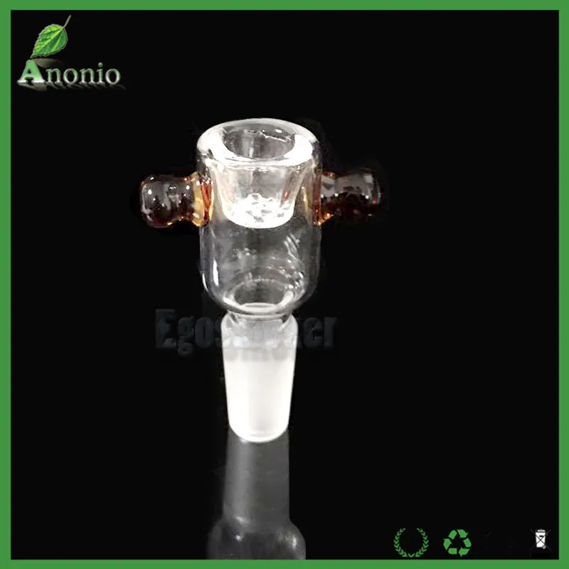 Bol de filtre capiteux en verre avec écran en nid d'abeille flocon de neige mâle 14mm 18mm bol en verre bol de receveur de cendres pour bangs d'eau en verre