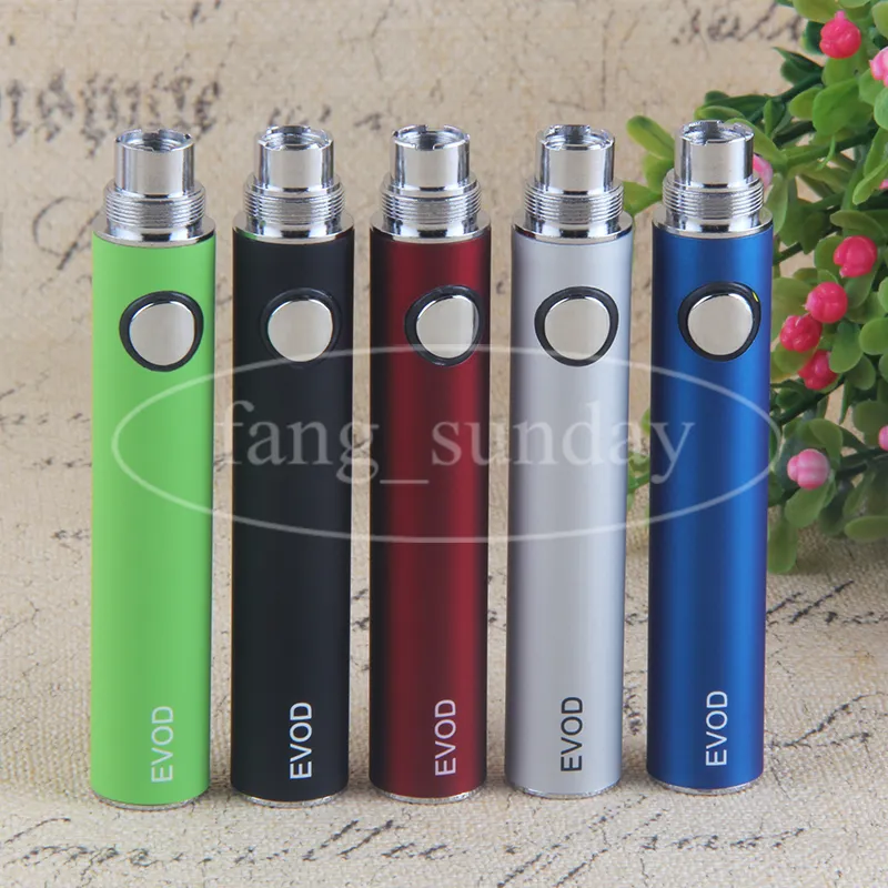 eVod 650 900 1100 mAh Cartucho de Caneta Vape 510 Rosca Botão da Bateria eGo T E Cig Vaporizador fit Wax Mini Pro tanque