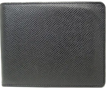 Personalizzazione popolare i Portafoglio Bifold Florin in vera pelle uomo Porta carte di credito piccolo nero e marrone marrone chiaro bag238T