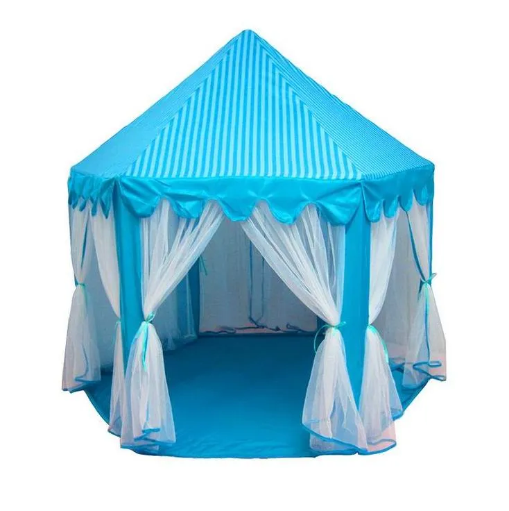 Kids Play Tents Prince Princess Party Tent Children Indoor Outdoor Tent Big Game House Three Colors