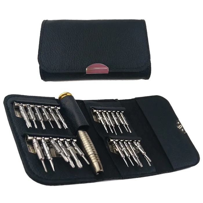 Comincan 25 in 1 phone Repair Pry Tool Kit Opening Tools Star Torx Pentalobe Screwdriver for iP 4 4S 5 5S Mobile cellphone