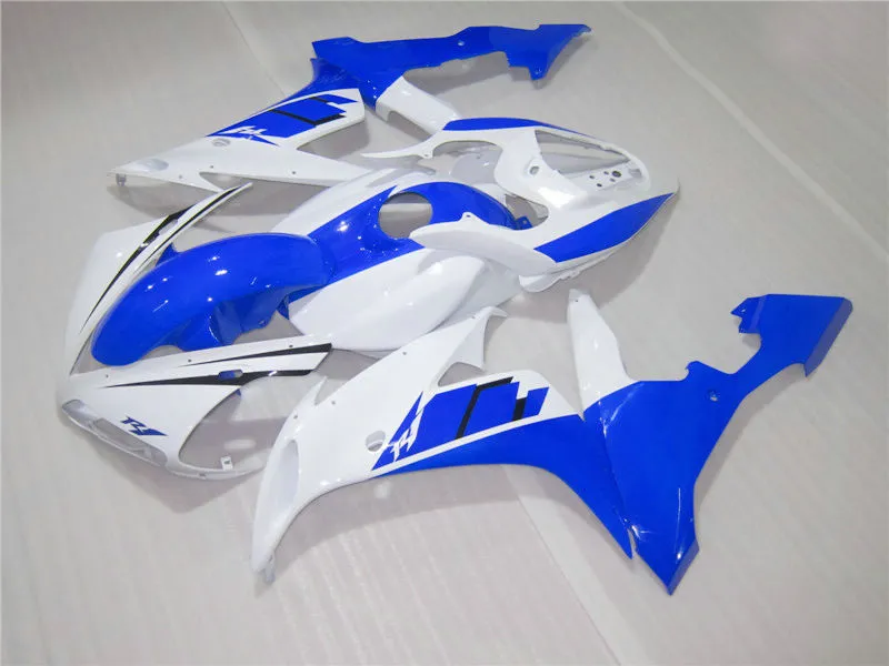 Injektionsgjuten topp som säljs kit för Yamaha YZFR1 2004 2005 2006 Vitblå Fairings YZF R1 04-06 OT24