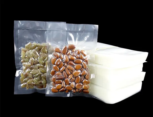 / lote Nylon Vacuum alimentos armazenamento embalagem sacos de embalagem aberta aberta selo de calor embalagem bolsas de embalagens úmidas barreiras alimento pacote frete grátis