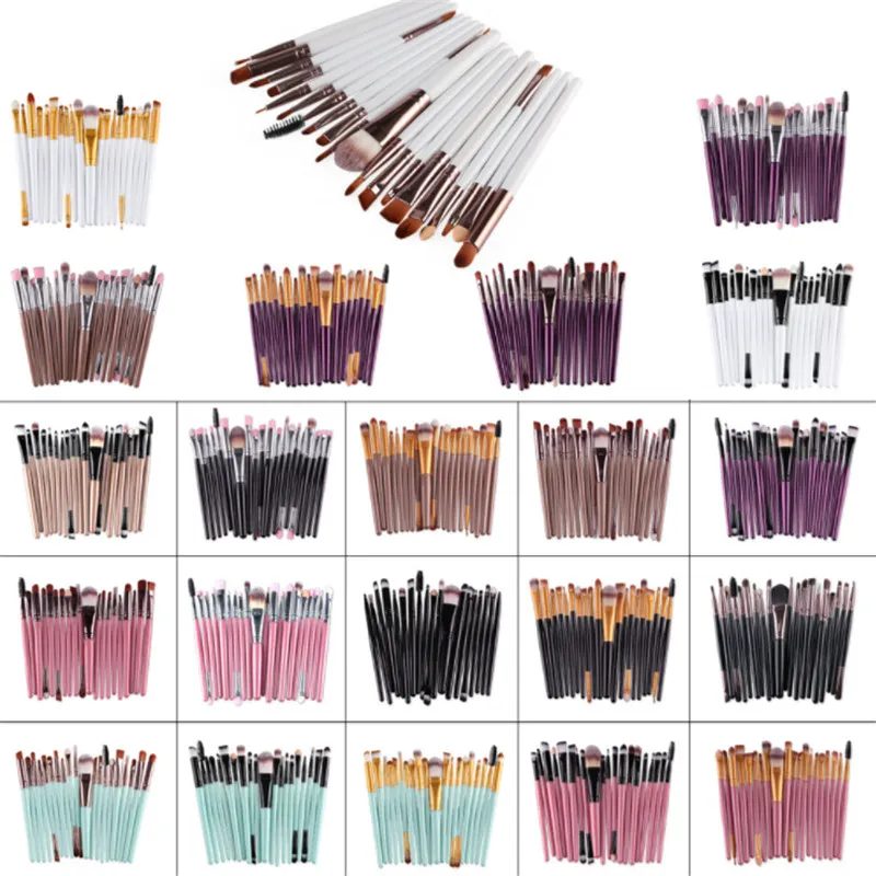 20 pcs brand Makeup Brushes Professional Cosmetic Brush set With nature Contour Powder Cosmetics Brush Makeup