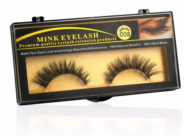 Högkvalitativa Falska ögonfransar Handgjorda Naturliga Lång Tjock Mink Päls Ögonfransar Soft Fake Eye Lash Extensions Black Terrier Full Strip Lashes