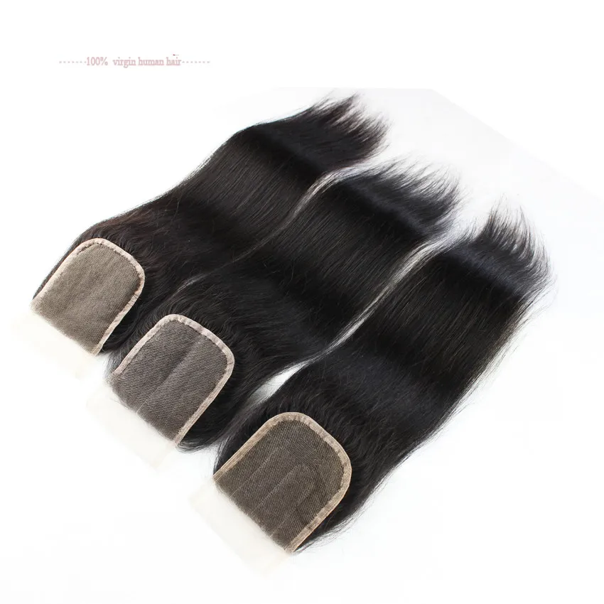 ELIBESS Brazilian Virgin Hair Bundels met Sluiting 3 Bundels Brazilian Straight met Sluiting Human Hair Extension Brazilian Hair Weave