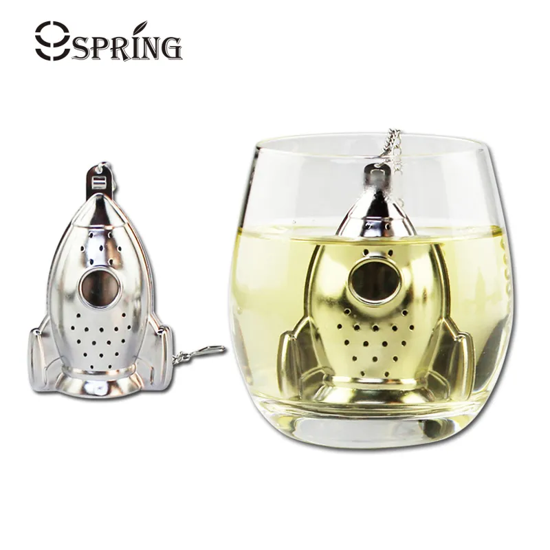 New Stylish Stainless Steel Tea Strainer Creative Rocket Shape Tea Infuser Filter for Loose Leaf Herbal Spice Tea Tools Accessories