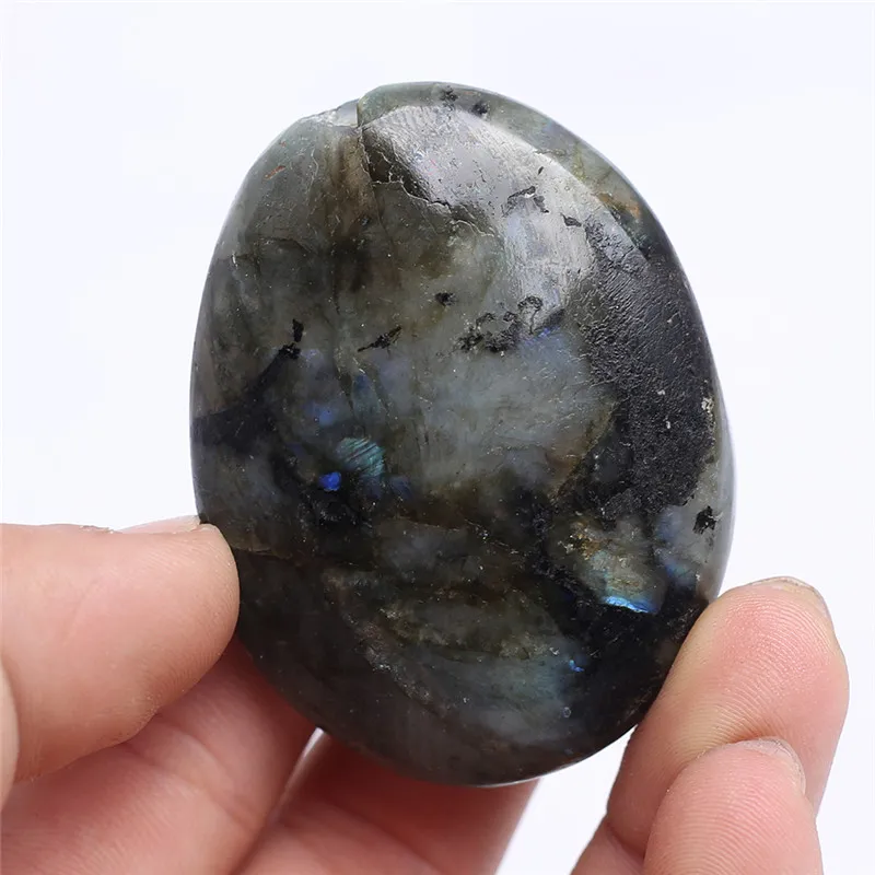 HJT geheel nieuwe 100 Natural Labradorite Oviform Quartz Crystal Smoking Pipes Rainbow Tobacco Tumbled Stone Wand Pipes 3592265