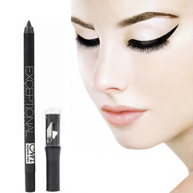 Svart Eyeliner Penna Vattentät Ögonbryn Penn Make Up Beauty Comestics Eye Liner Eyes Makeup med Pencil Sharpener