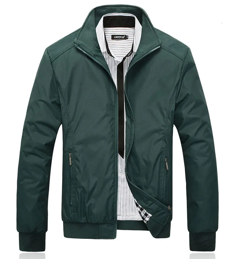 Sonbahar-Ceket Erkek Siyah Palto Casual Ceketler Erkek Windbreaker açık ceket jaqueta masculina veste homme giyim Artı boyutu M-5XL
