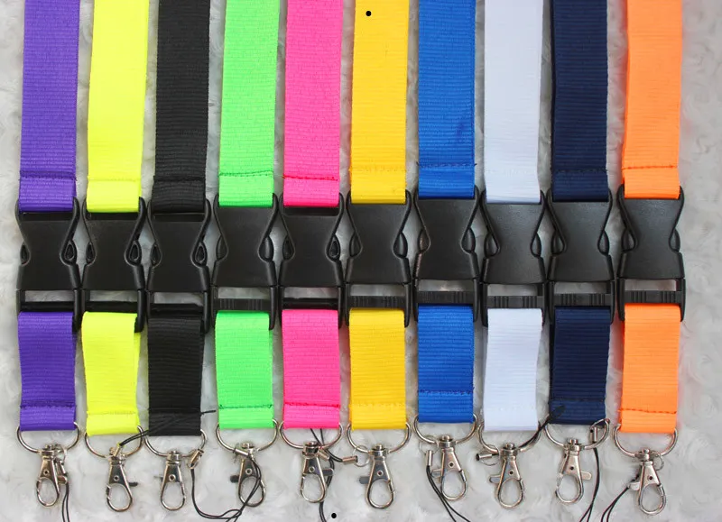 wholesale Cell Straps & Charms Solid color insert Buckle phone lanyard fashion keys neck card rope 649