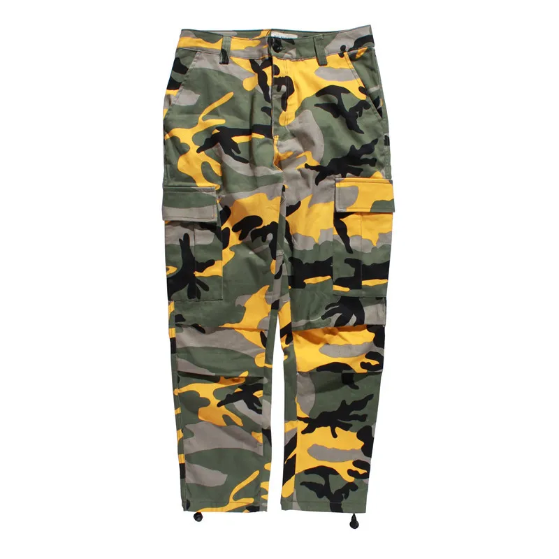 Camouflage Men`s Cargo Pants Full Length 2017 Spring Multy Camo Hip Hop Pants Men Women Streetwear Toursers Men 