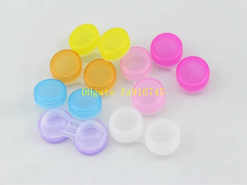 50pset/lote 4 em 1 kit Companion box, contact lens box Case Mini Contact Lens Easy Carry Case com pinças stick