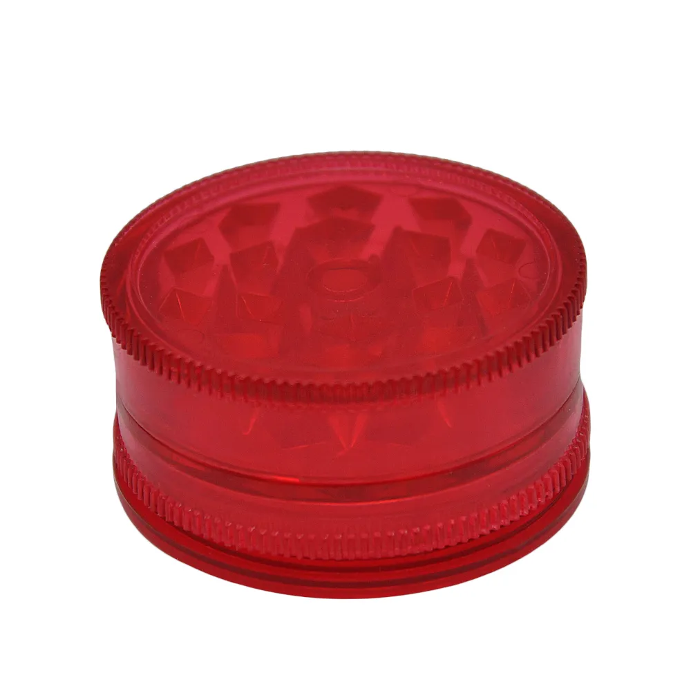 HONEYPUFF Diameter 42MM 3 Layer Smoking Plastic Grinder Herb Tobacco Spice Crusher Hand Muller Wholesale Color Random