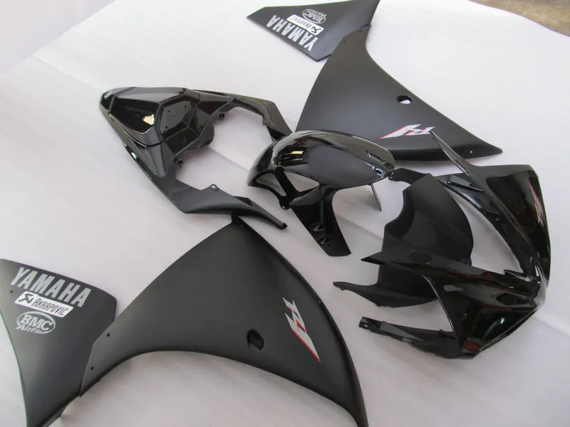 100% passform för Yamaha Injection Mote Fairings YZF R1 09 10 11-14 Matt Black Fairings Set YZF R1 2009-2014 OY32