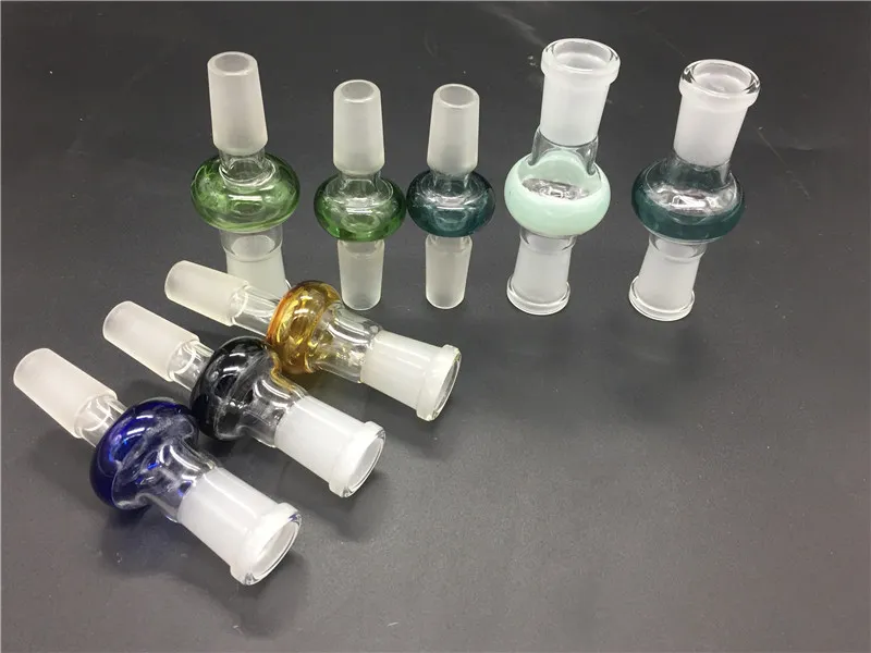 10 stilar glas bongsadapter 14.5mm 18.8mm Manlig Kvinnlig glasadapter Strainght Joint 14mm 19mm Glass Converter för Bongs DAB Rigs