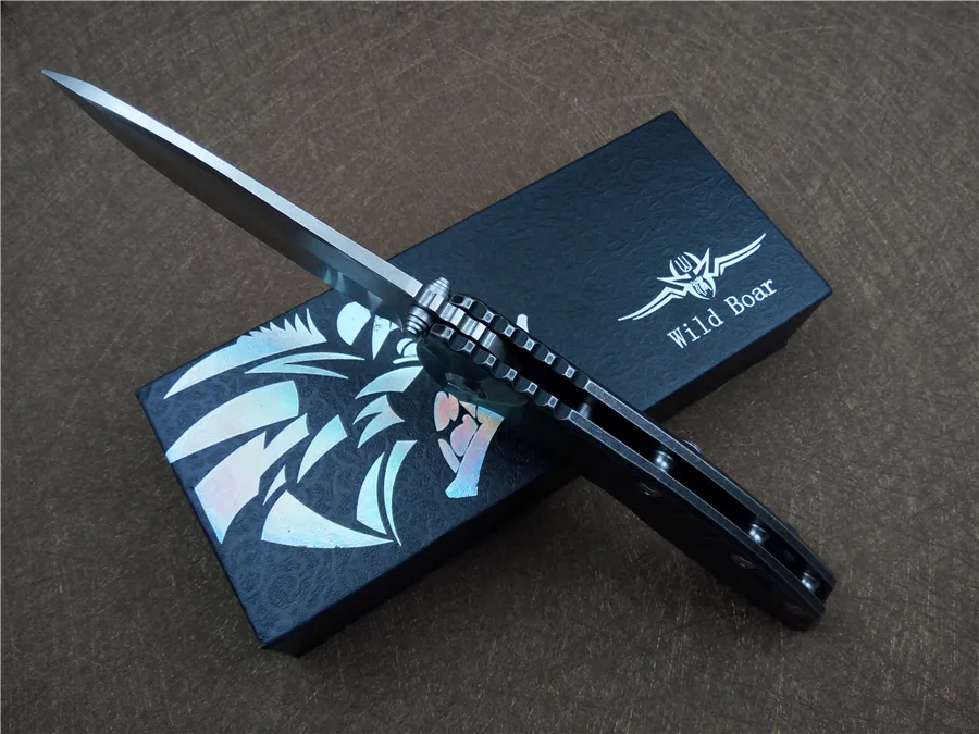 Calidad KESIWO jabalí HINDERER XM-18 cuchillo plegable hoja D2 TC4 mango de titanio caza táctica con cuchillo camping EDC herramientas