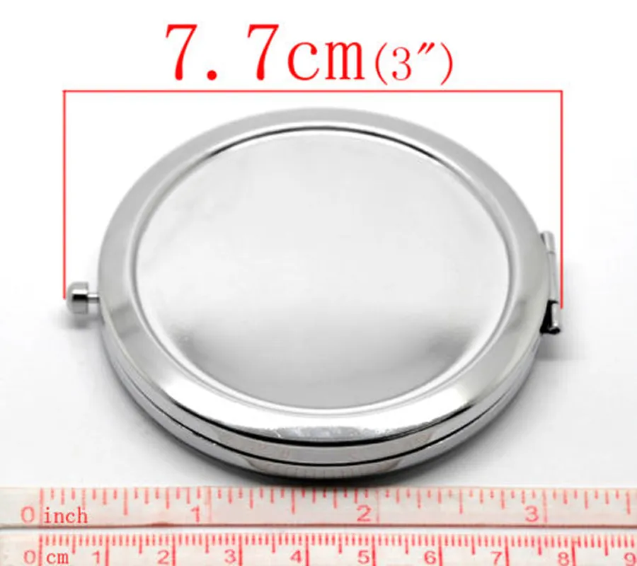 Foldable Compact Mirror blank Pocket mirrors Great for DIY #18413-1 50X/Lot