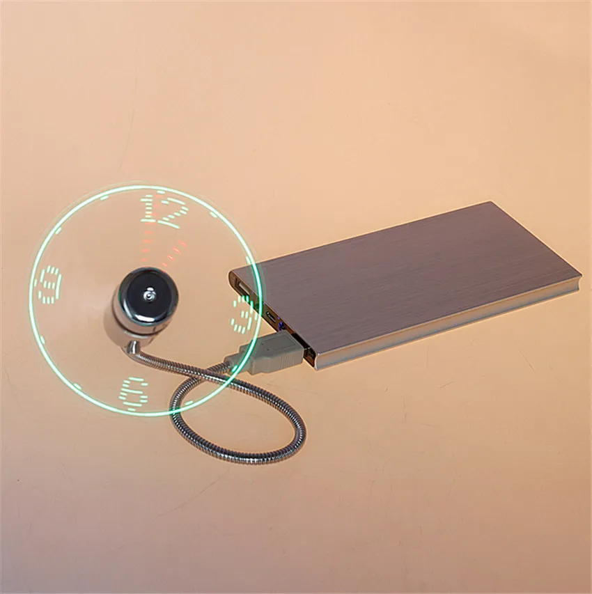 미니 USB LED 팬 시계 디스플레이 시간을 깜박임 i Clock USB 가제트와 함께 PC 노트북 전원 은행 충전기에 대 한 USB 클럭 팬