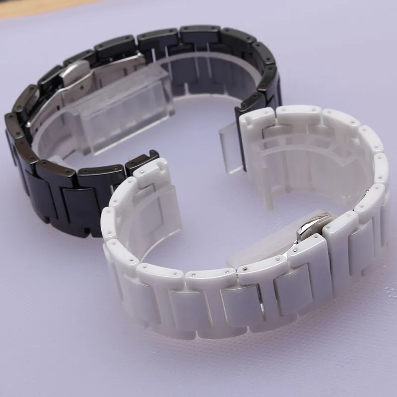 Nouveau bande de montre en céramique de 20 mm 22 mm pour Samsung Gear S2 S3 Classic R732 R735 Moto 360 2 Gen 42mm Men 2015 Smart Watch Band Link Stra4599566