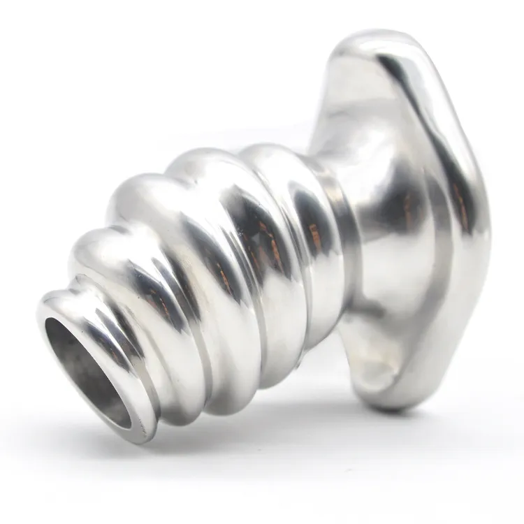 Oco de metal Plug Anal ânus Peep SM brinquedos eróticos para Bundas Homens Mulher Prostate Massage plug Enema Anal Beads Sex Toys For Gay Anal Expansão