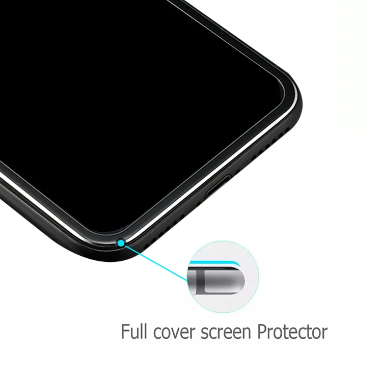 Temperato Screen Protector Full Cover di vetro ultra-sottile 3D curvo bordo di titanio della lega di disegno Iphone XS Max XR 8 con il pacchetto