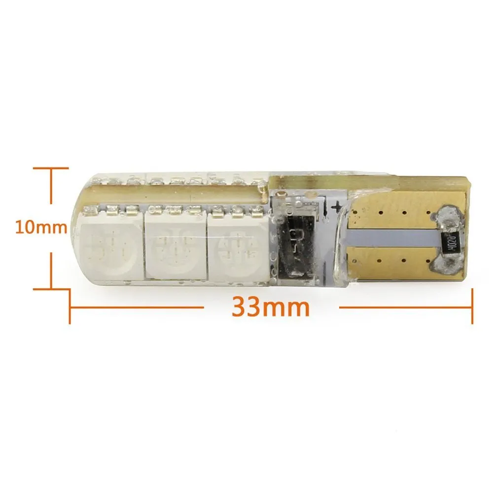 T10 5050 6 SMD CANBUS Interior Luzes 12V Versão de Silicone Versão Térmica Super Brilhante Luz Luminária Luminária Luminária