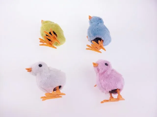 on spring chicken stuffed chick jumping the chain simulation cute baby chick novelty toys