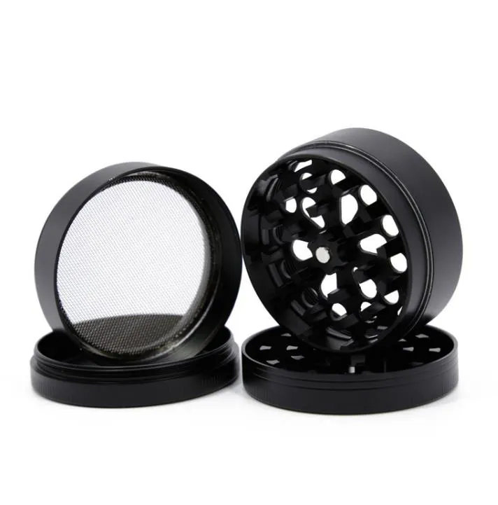 Zinc alloy four - layer pattern grinder diameter 50MM height 40MM black people smoke machine broken smoke 5040A