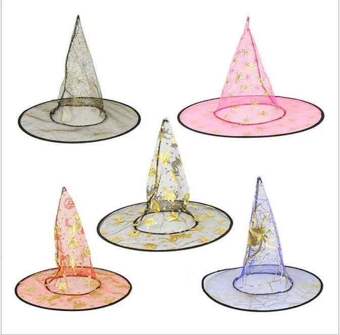 Halloween Kids Kostymer Hattor Halloween Party Props Cool Witches Wizard Hat Girl Cosplay Cap Olika Färg