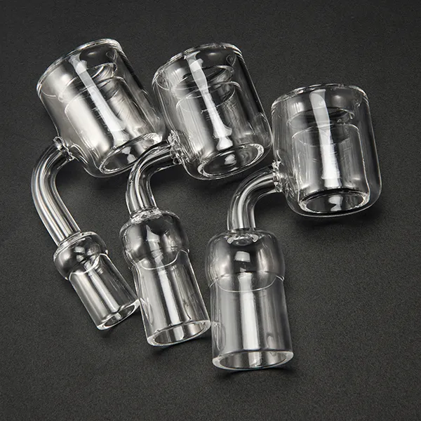 Quartz Thermal Banger Double Tube smoke Nail Clear Joint For Glass Bongs PukinBeagle Bangers2635