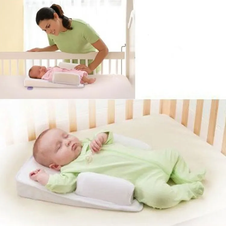 0-6 개월 신생아 수면 포지셔너 베이비 안티 롤오버 베개 잠자는 간호 베개 벤트