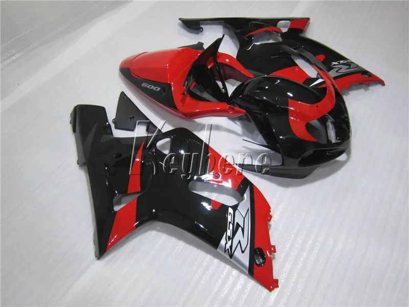 Kit carenatura moto per Suzuki GSXR600 01 02 03 set carenature rosso nero GSXR750 2001 2002 2003 IY01277m